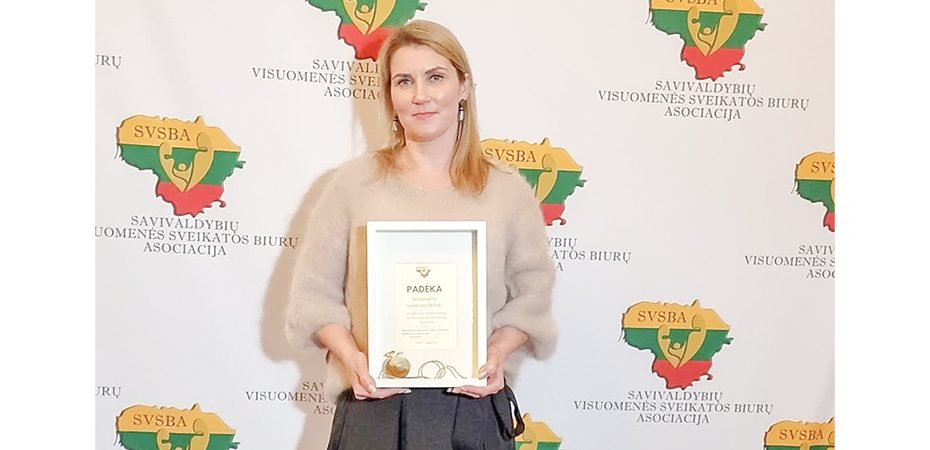 Visuomenės sveikatos specialistei – metų apdovanojimas