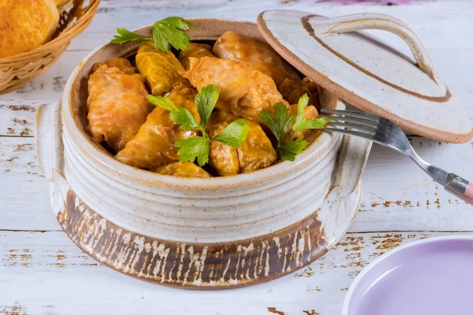 Vegetariški balandėliai su grybais ir perlinėmis kruopomis