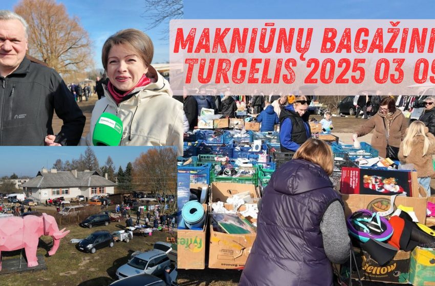 Makniūnų bagažinių turgelis 2025 03 09 (video)