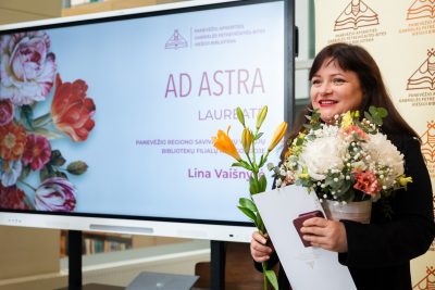 Andrioniškio bibliotekininkei įteiktas „Ad astra” apdovanojimas
