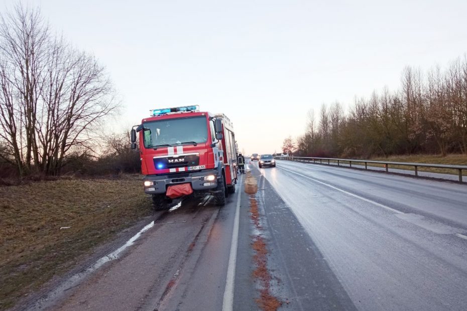 Nuo kelio nuvažiavo ir vertėsi „Škoda“