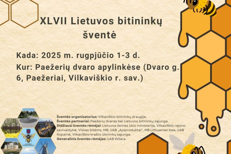 Paežerių dvaro apylinkėse kvies Lietuvos bitininkų šventė