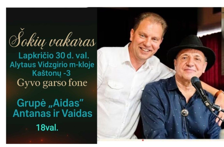 Sekmadienį Alytuje pasišokti kviečia grupė „Aidas”