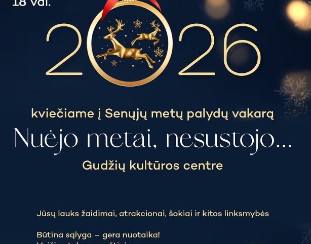Gruodžio 27 d. Gudžiai kviečia į metų palydėtuves!