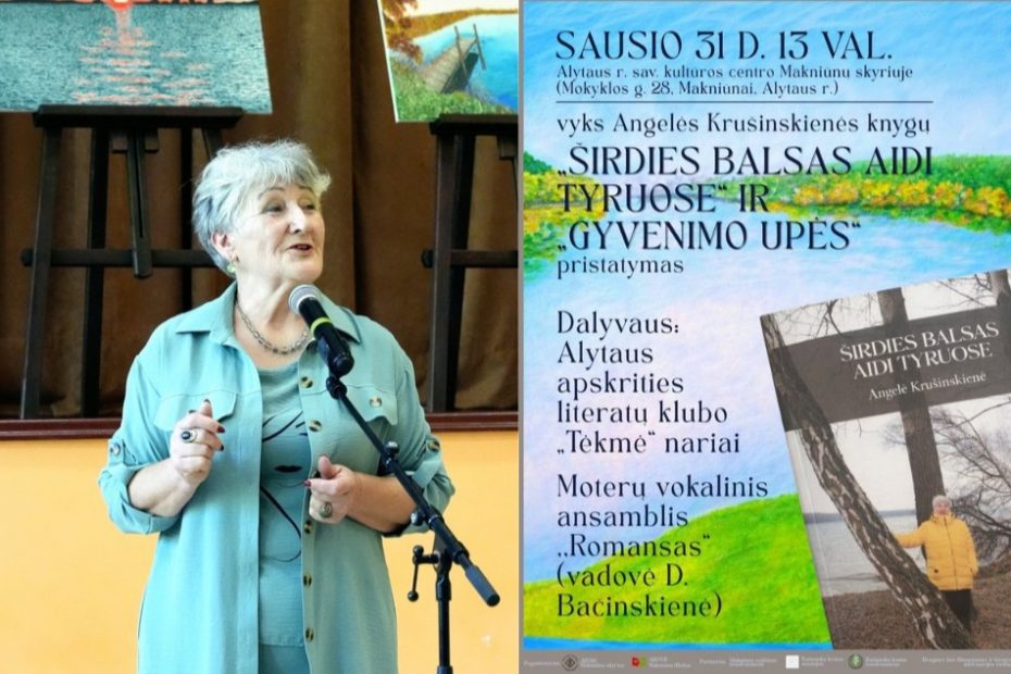 Sausio 31 d. Makniūnuose – poetės Angelės Krušinskienės knygų pristatymas. Kviečiame!